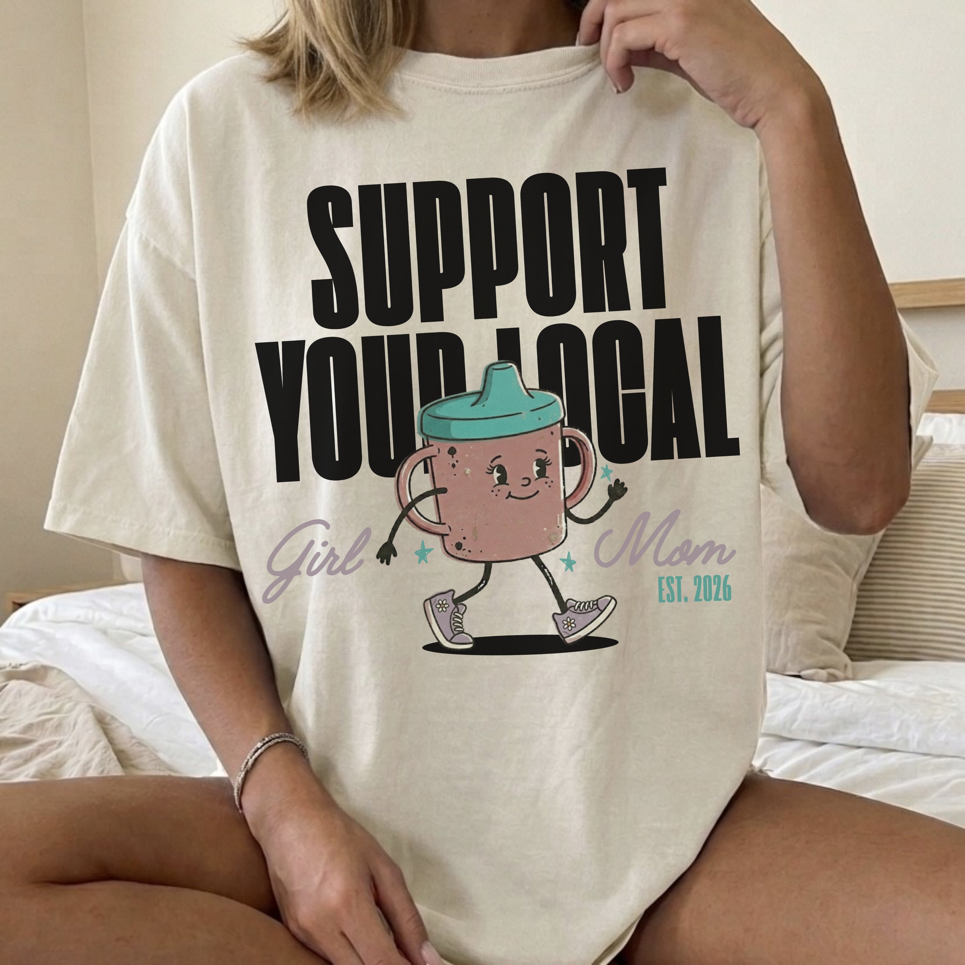 support your local girl mom t-shirt