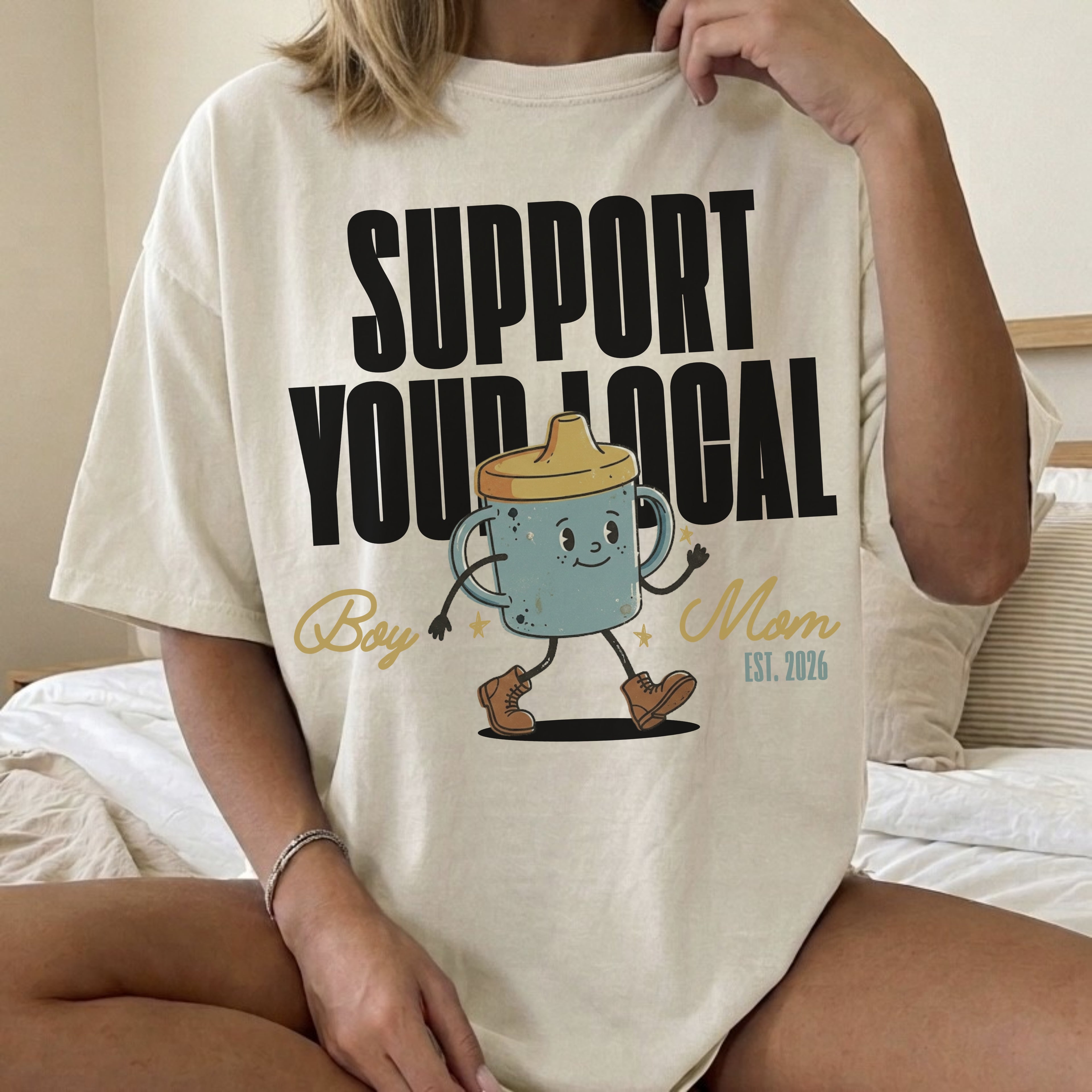 support your local boy mom t-shirt