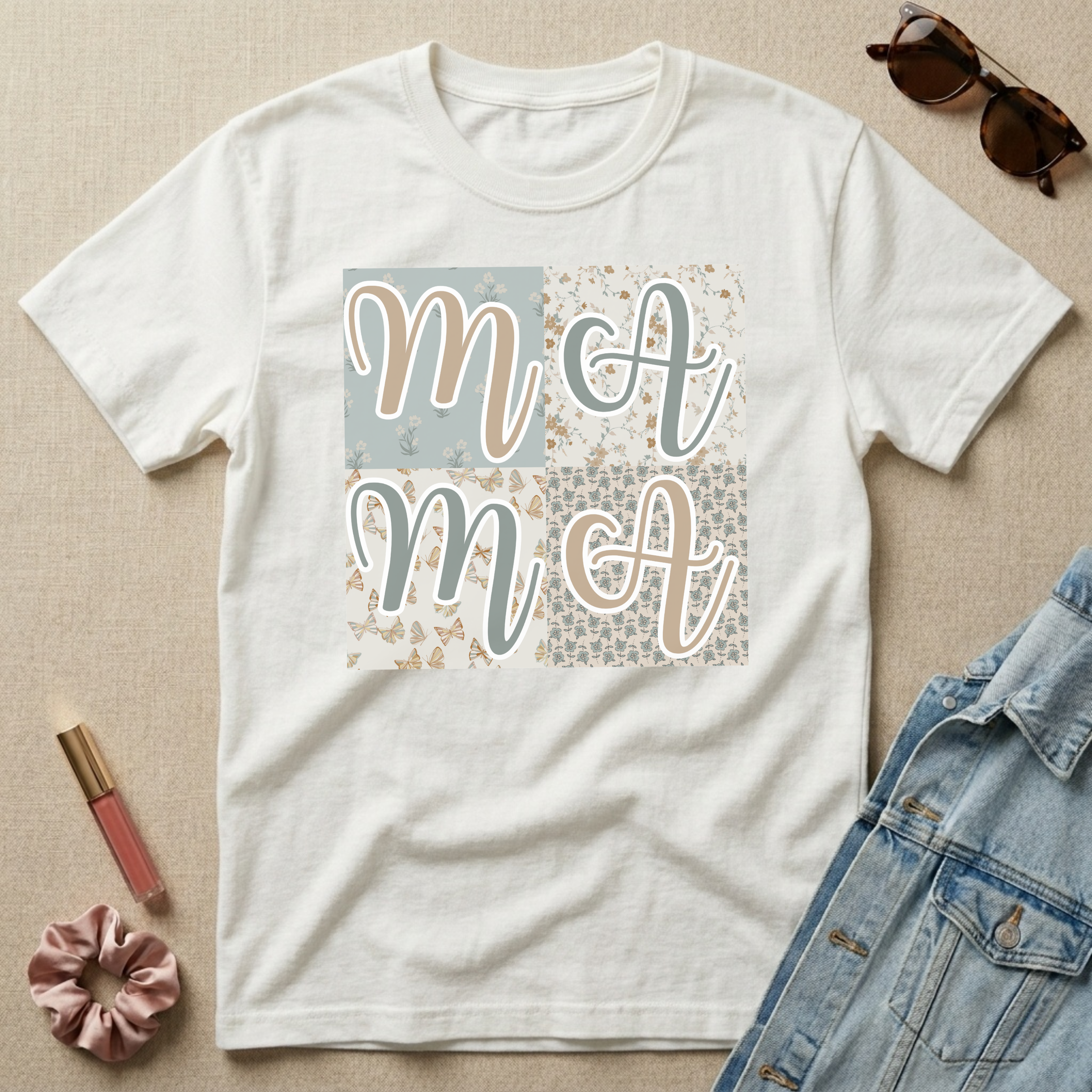 mama patchwork t-shirt