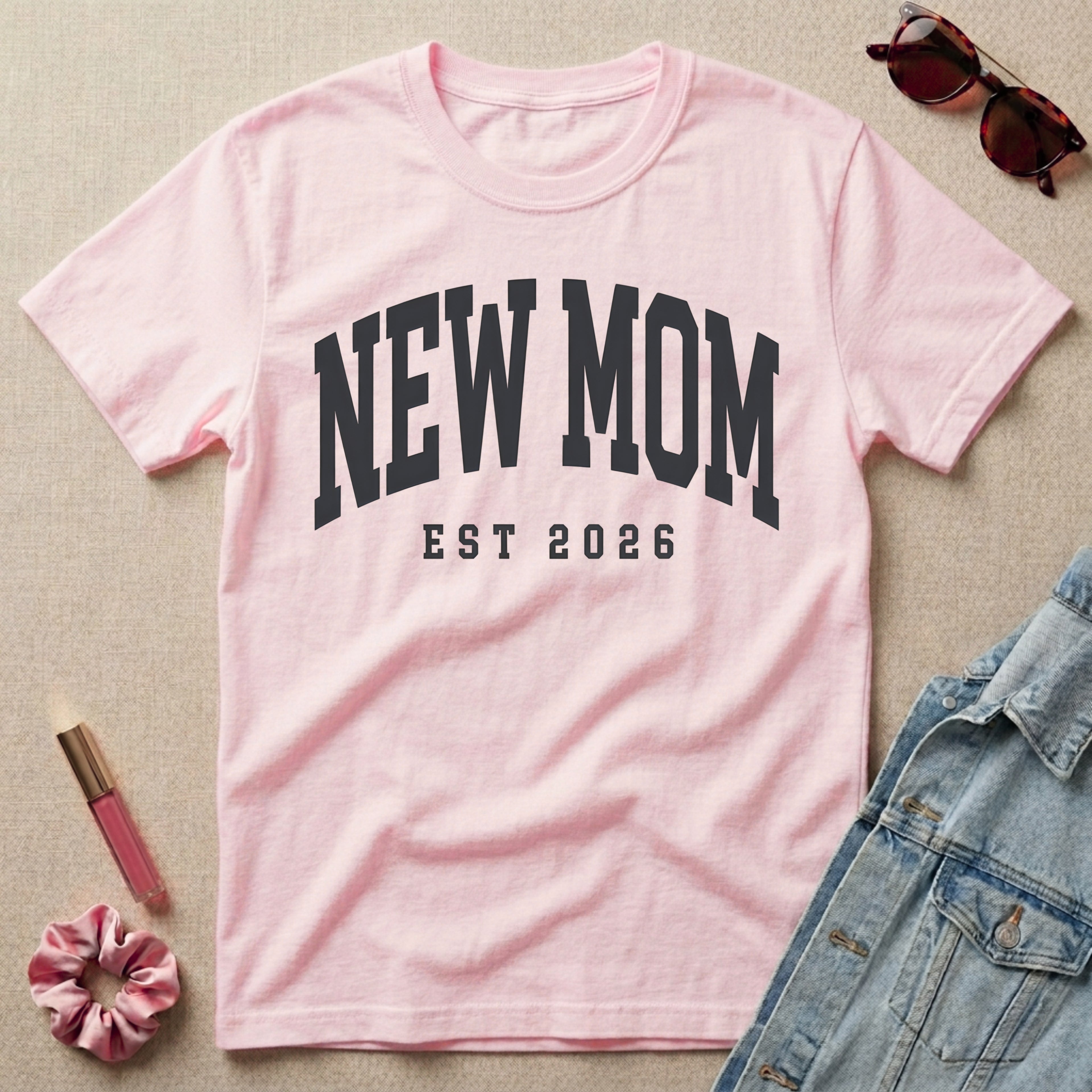 new mom est 2026 t-shirt