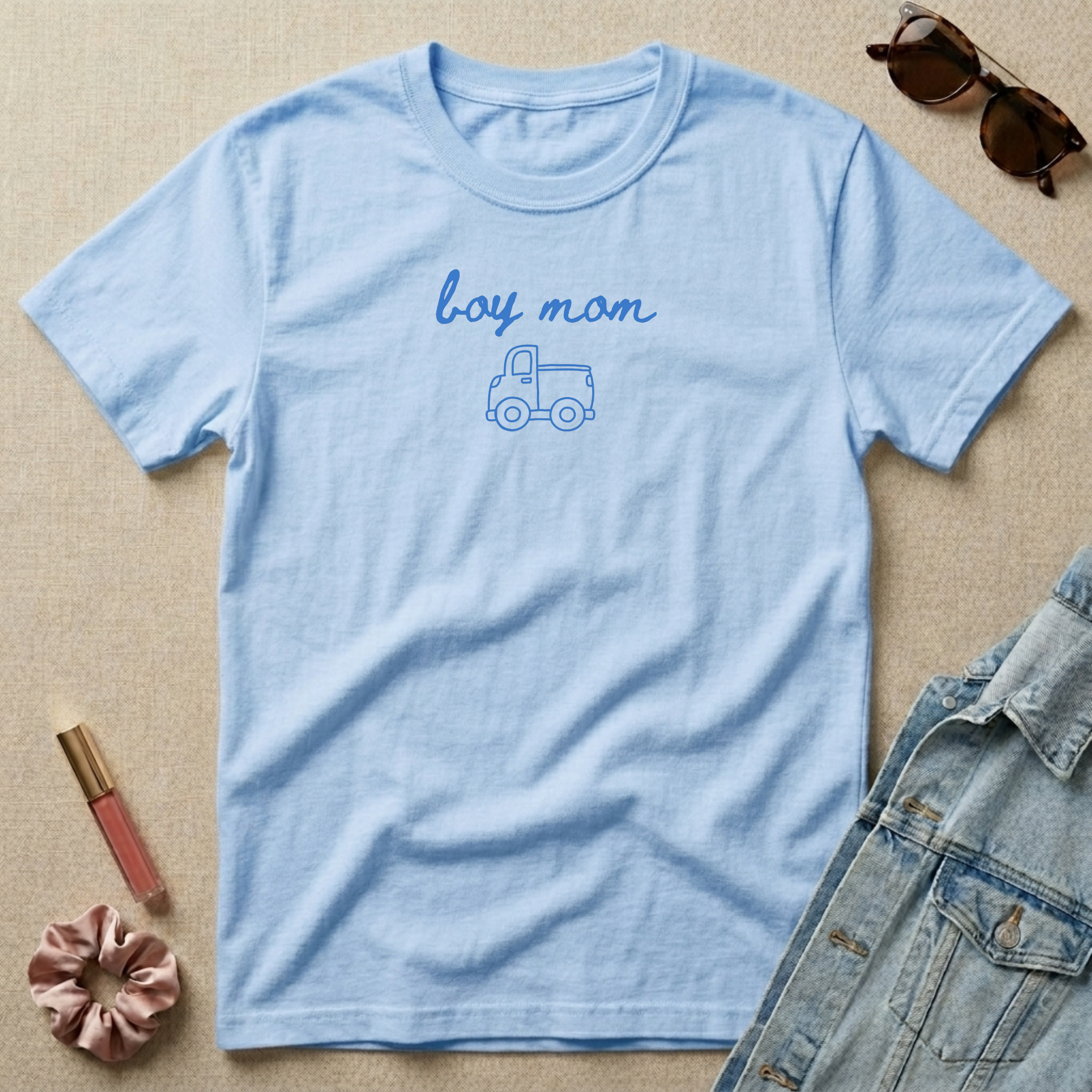 boy mom truck t-shirt