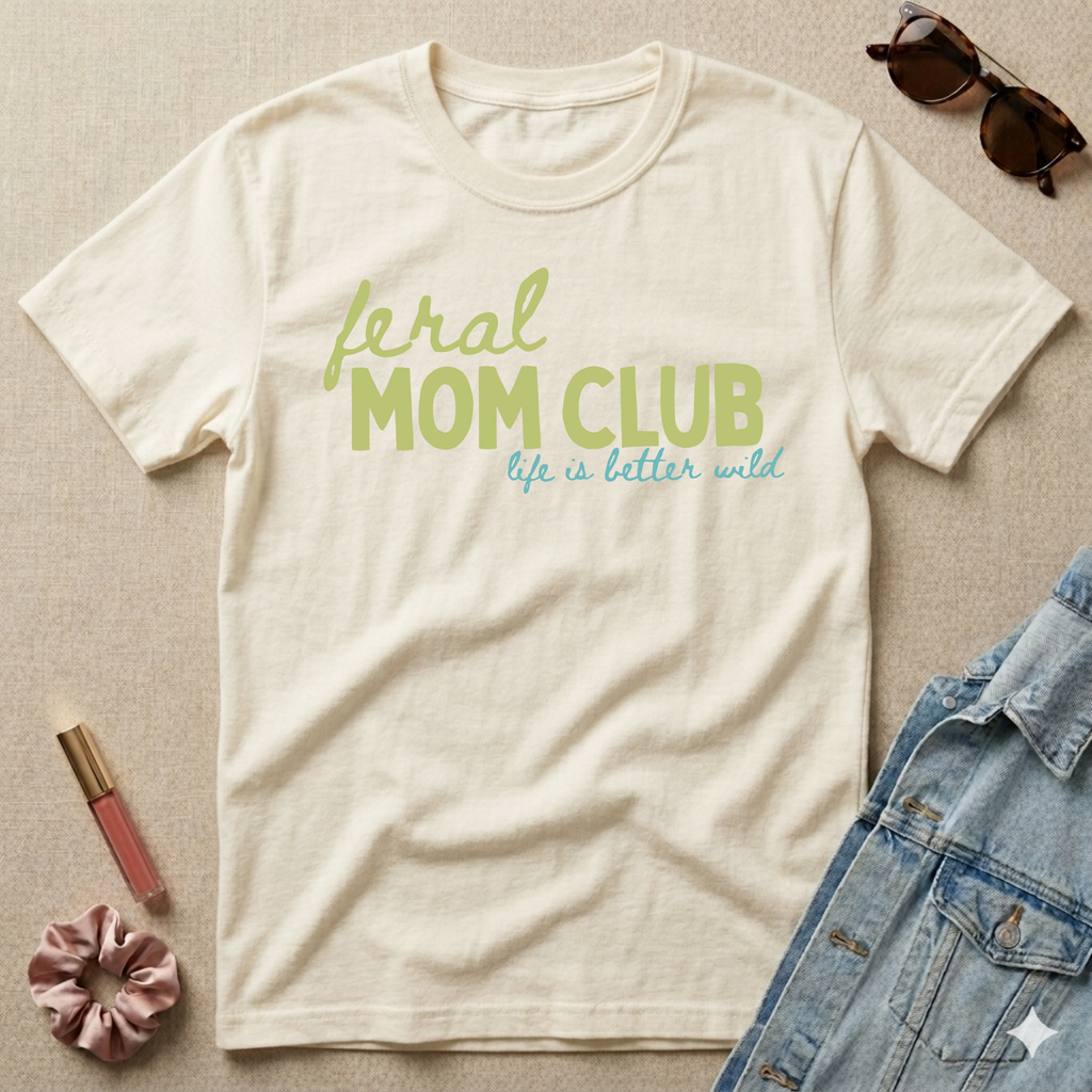 feral mom club t-shirt
