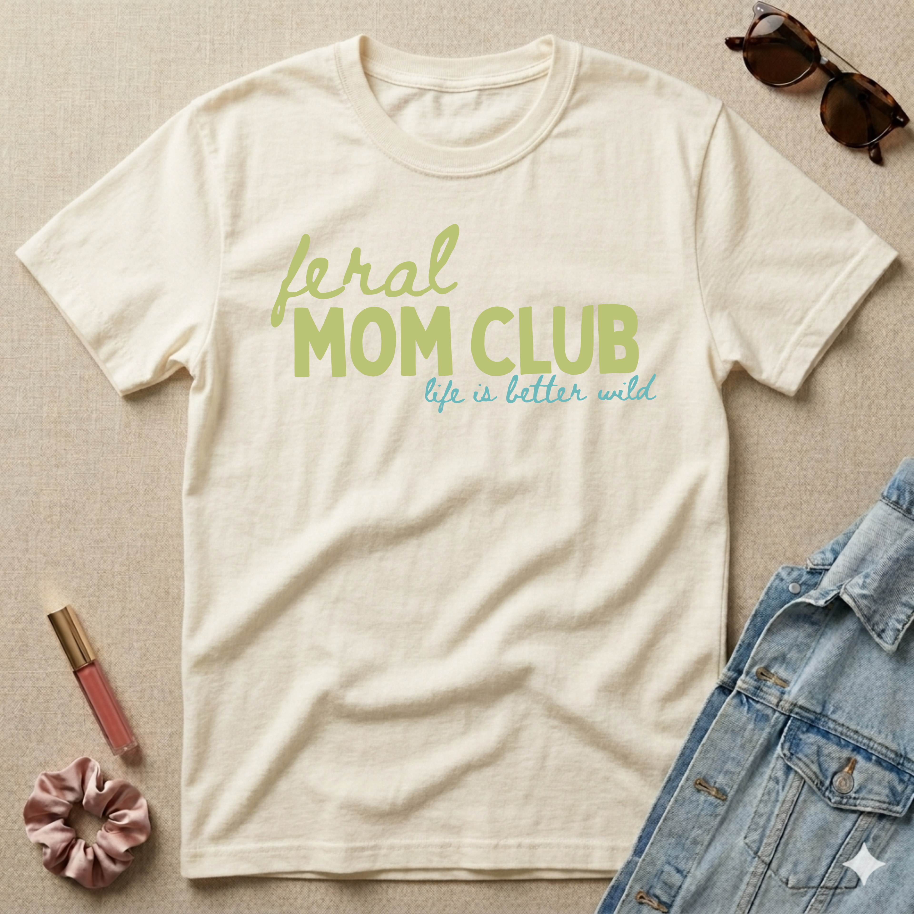 feral mom club t-shirt