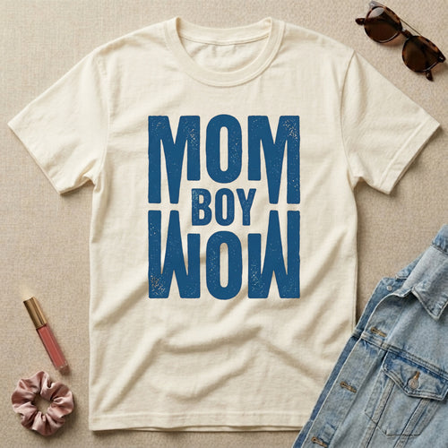 boy mom reflection t-shirt