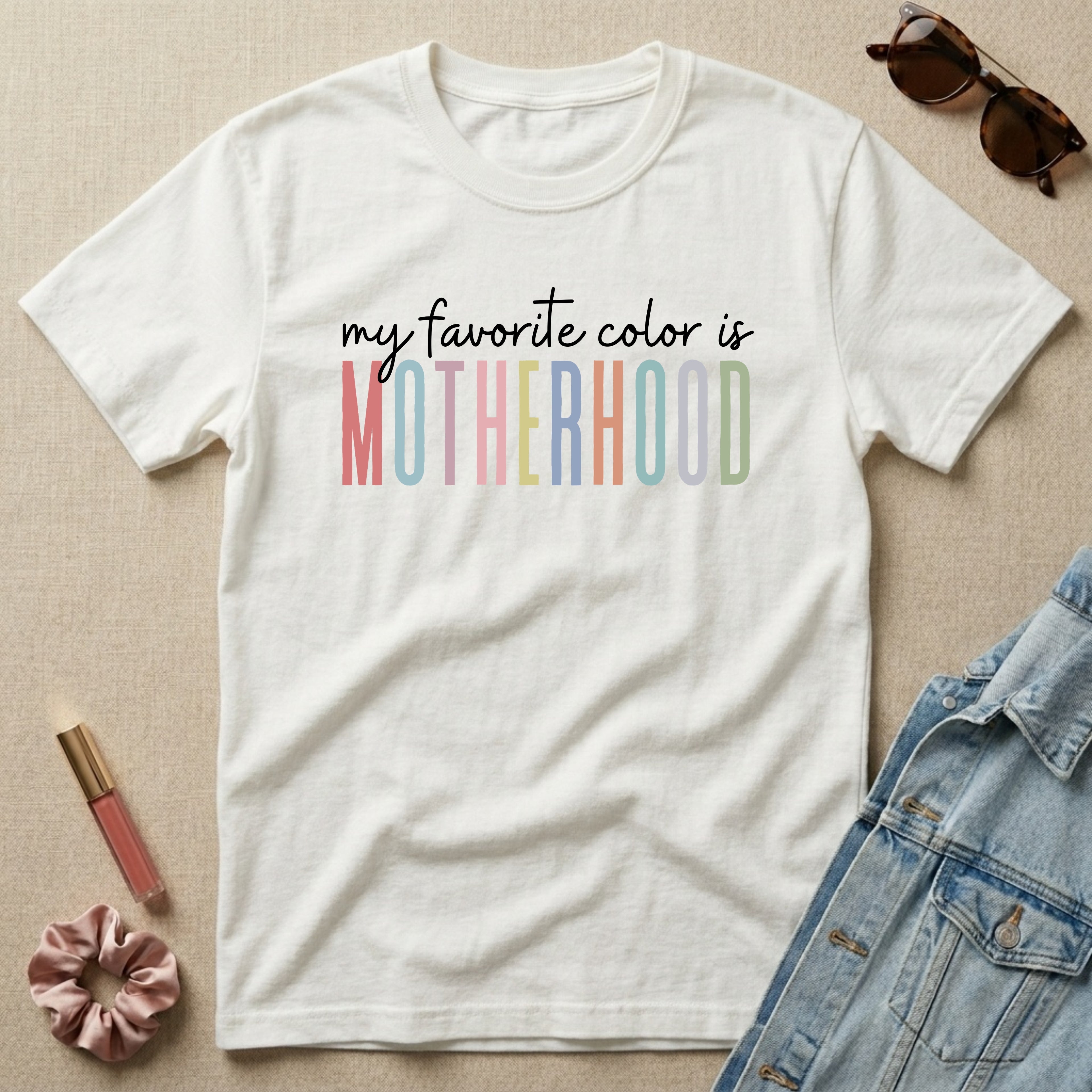 my favorite color is motherhood t-shirt