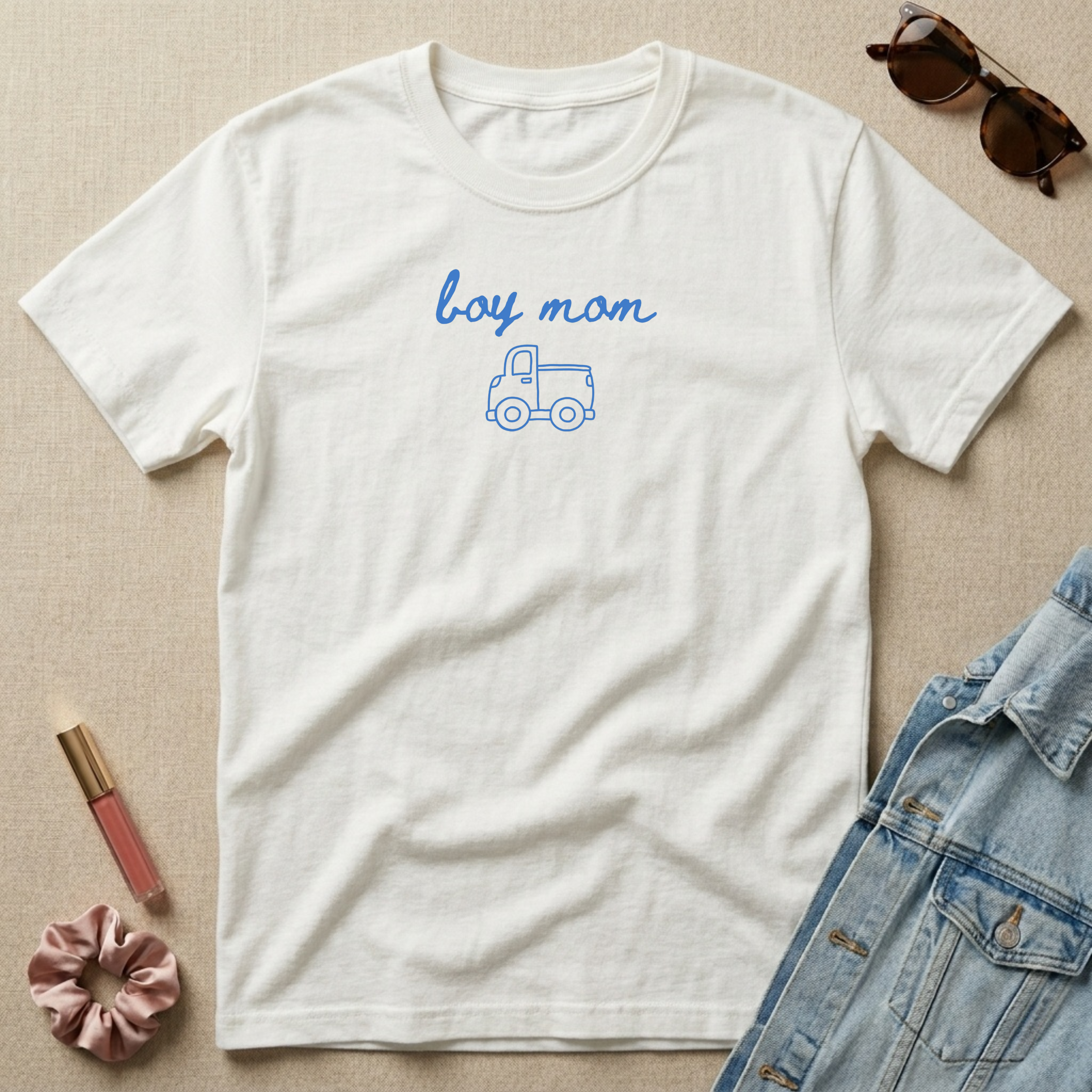boy mom truck t-shirt