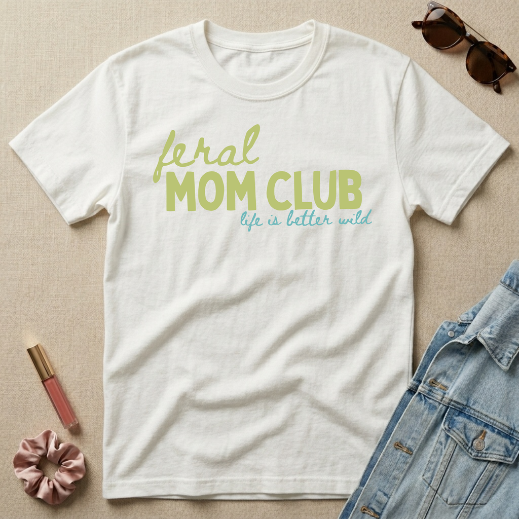 feral mom club t-shirt