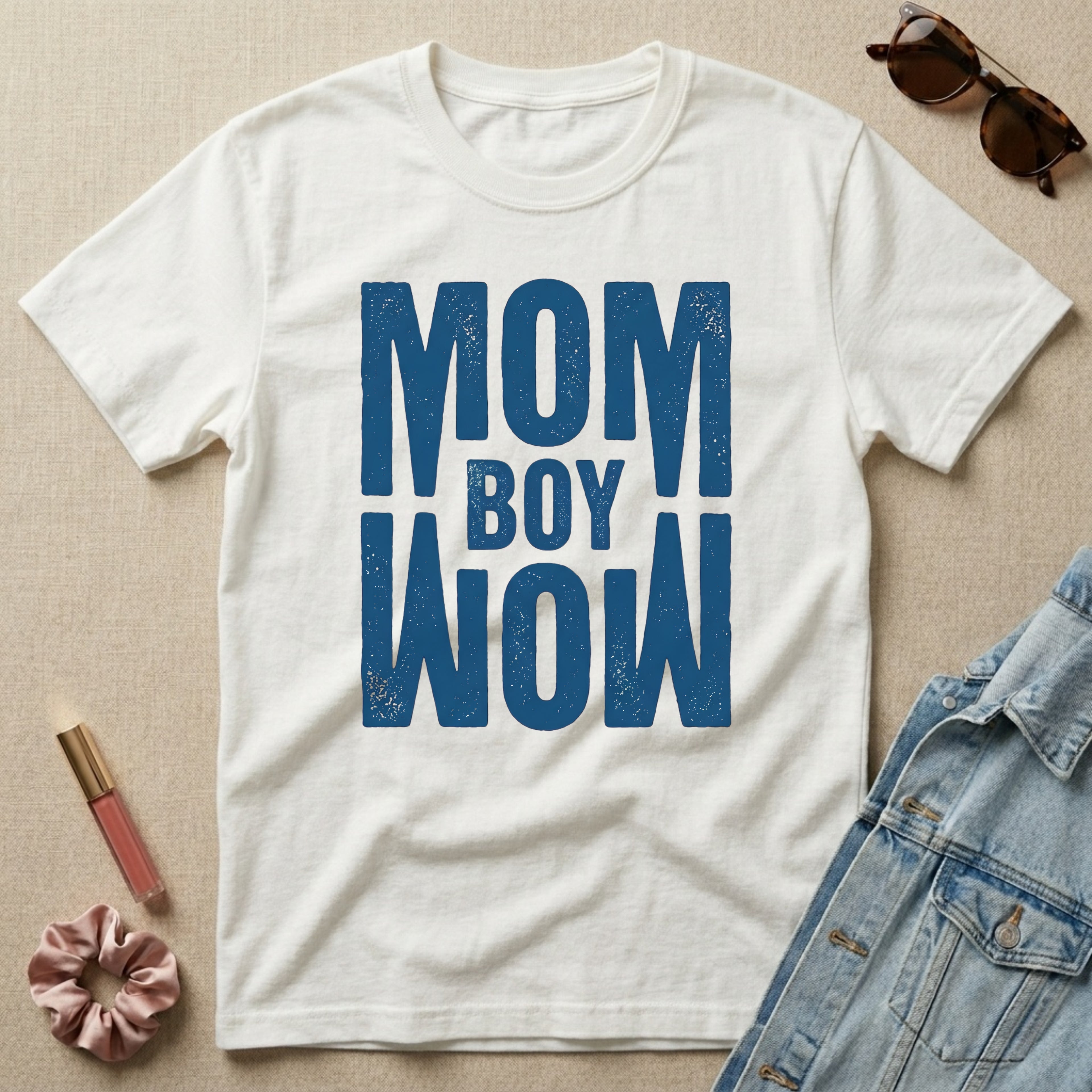 boy mom reflection t-shirt